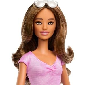 FINAL BARBIE DOLL 12.7" Fashionistas 65th Anniversary Brown Eyes Hair Pastel